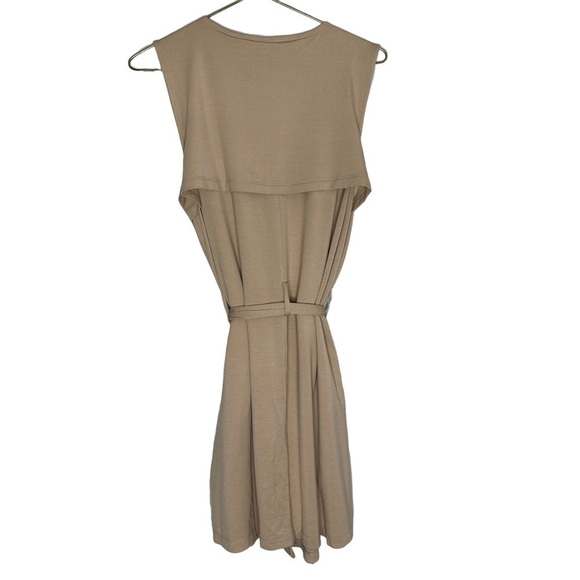 LISA Rinna Collection French Terry Duster Vest Size Small Belted Oatmeal - Picture 5 of 12